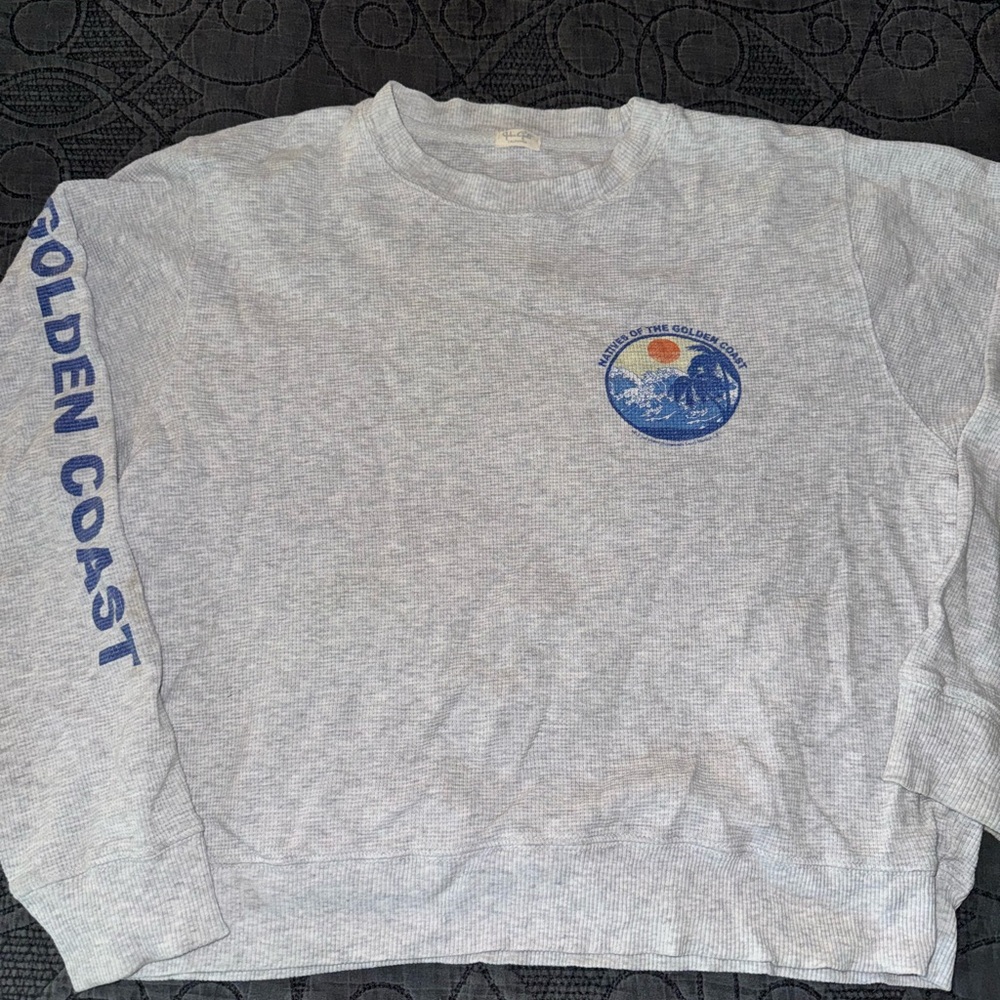 john galt brandy melville golden coast waffle crewneck